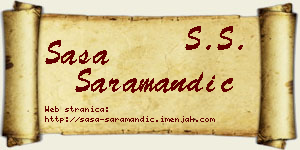 Saša Saramandić vizit kartica